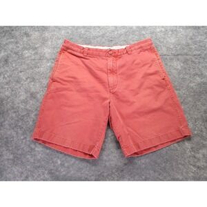 J. Crew Shorts Mens 35 Red Broken in Chino pre-owned flat front pocket